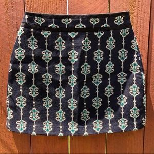Zara Skirt Navy Blue and Turquoise